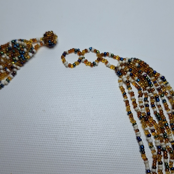 Ann N Eve Exquisite Southwestern Beaded Collar Necklace - Picture 6 of 8